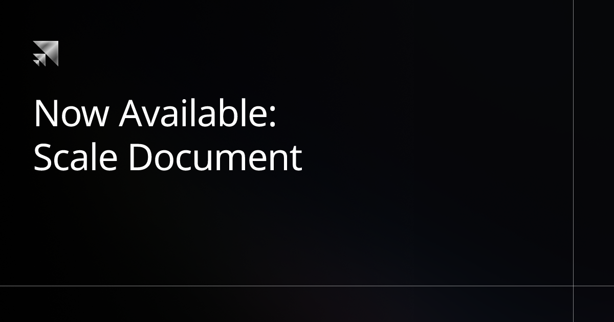 Introducing Scale AI's latest product: Scale Document | Scale